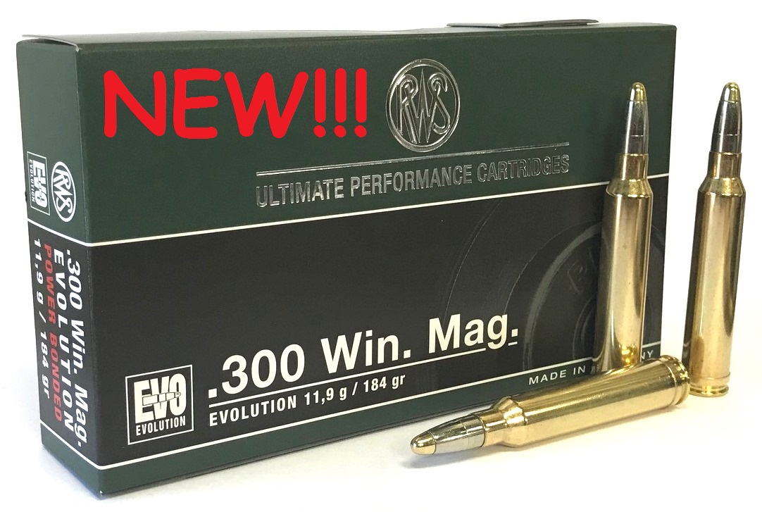 RWS 300 Winchester Magnum 184 Grain EVO 2315433, RWS Ammunition New England Custom Gun